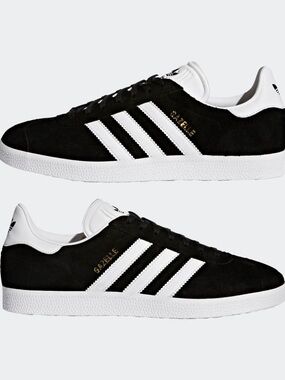 Adidas Gazelle Black White Sneakers Men’s Size 13 NWT Classic 3 Stripe NIB